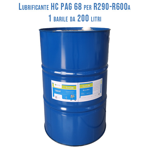 Lubrificante KryonLube HC PAG 68 - R290 e R600a - Barile in metallo da 200 lt.